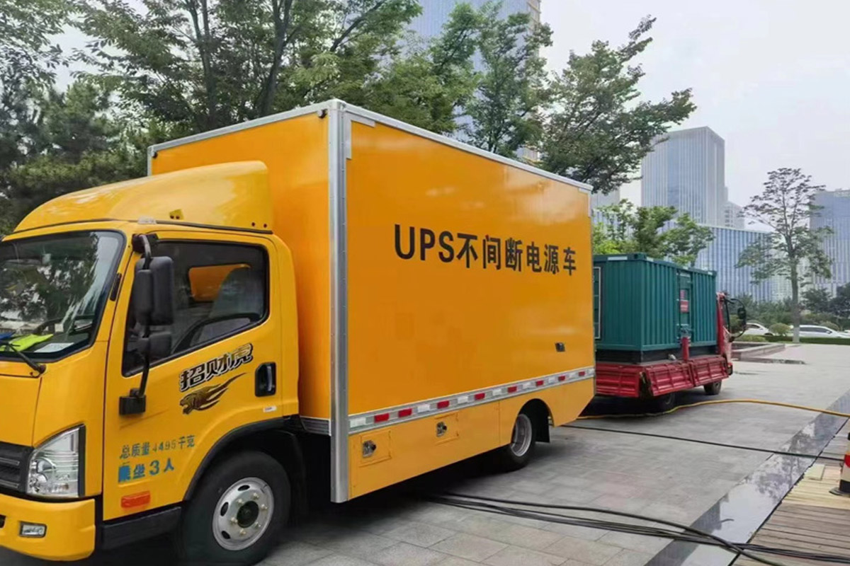 江干发电机租赁施工现场