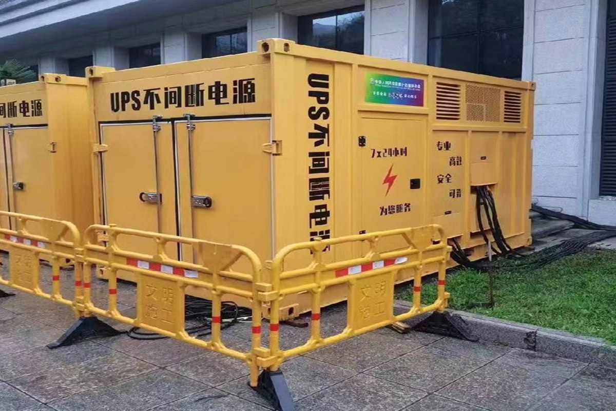江干发电机租赁施工现场