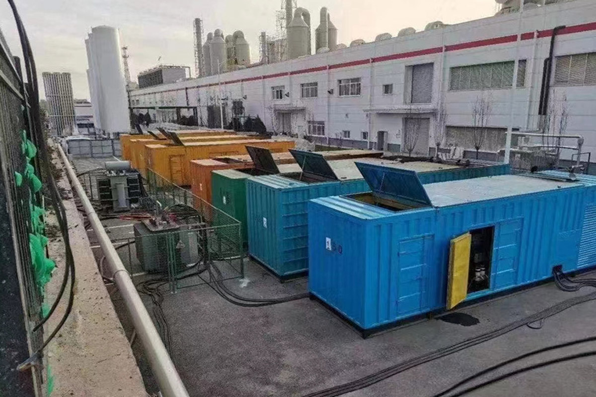 江干发电机租赁施工现场